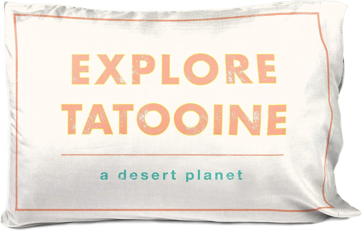 Star Wars Tatooine 1 Single Reversible Pillowcase - Double-Sided Kids Super Soft Bedding (Official Star Wars Product)