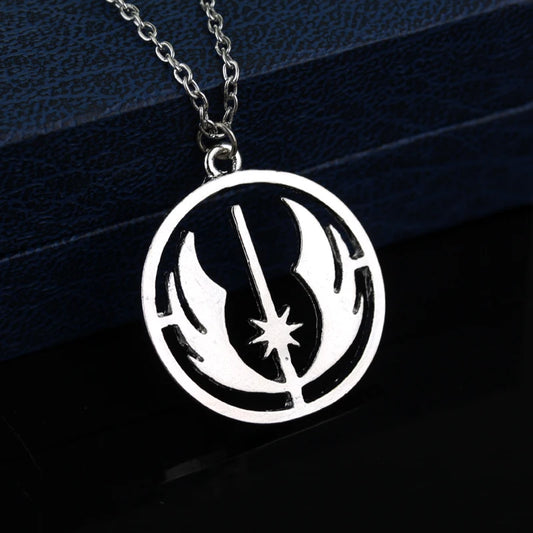 Stainless Steel Necklaces Jedi Order Symbol Logo Pendant Chain Star Wars Gothic Necklace for Women Jewelry Hip Hop Man Gifts