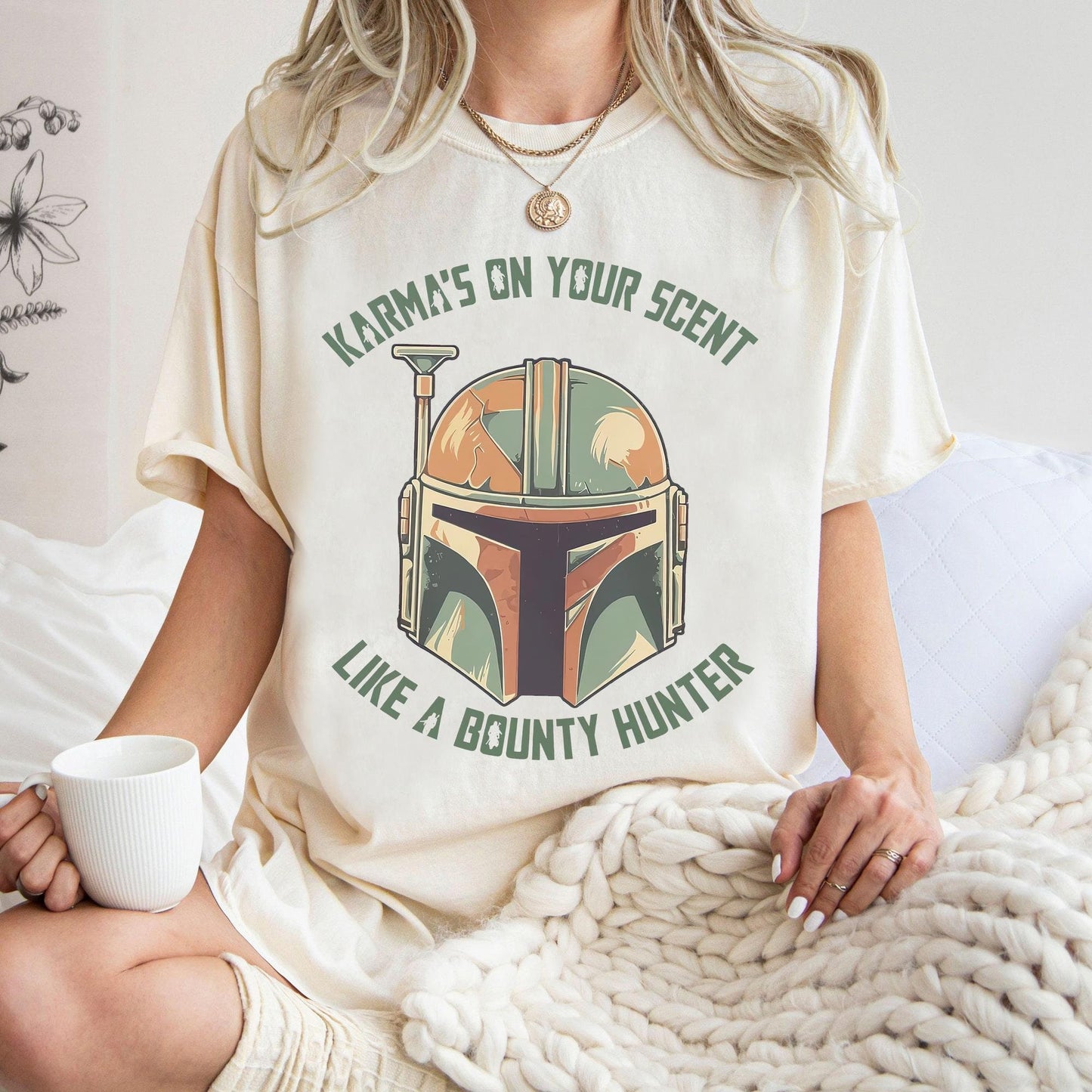 Disney Star Wars Shirt, Karma'S on Your Scent Funny like Bounty Hunter Sweatshirt, the Mandalorian Tee, Magic Kingdom, Disney Family Trip