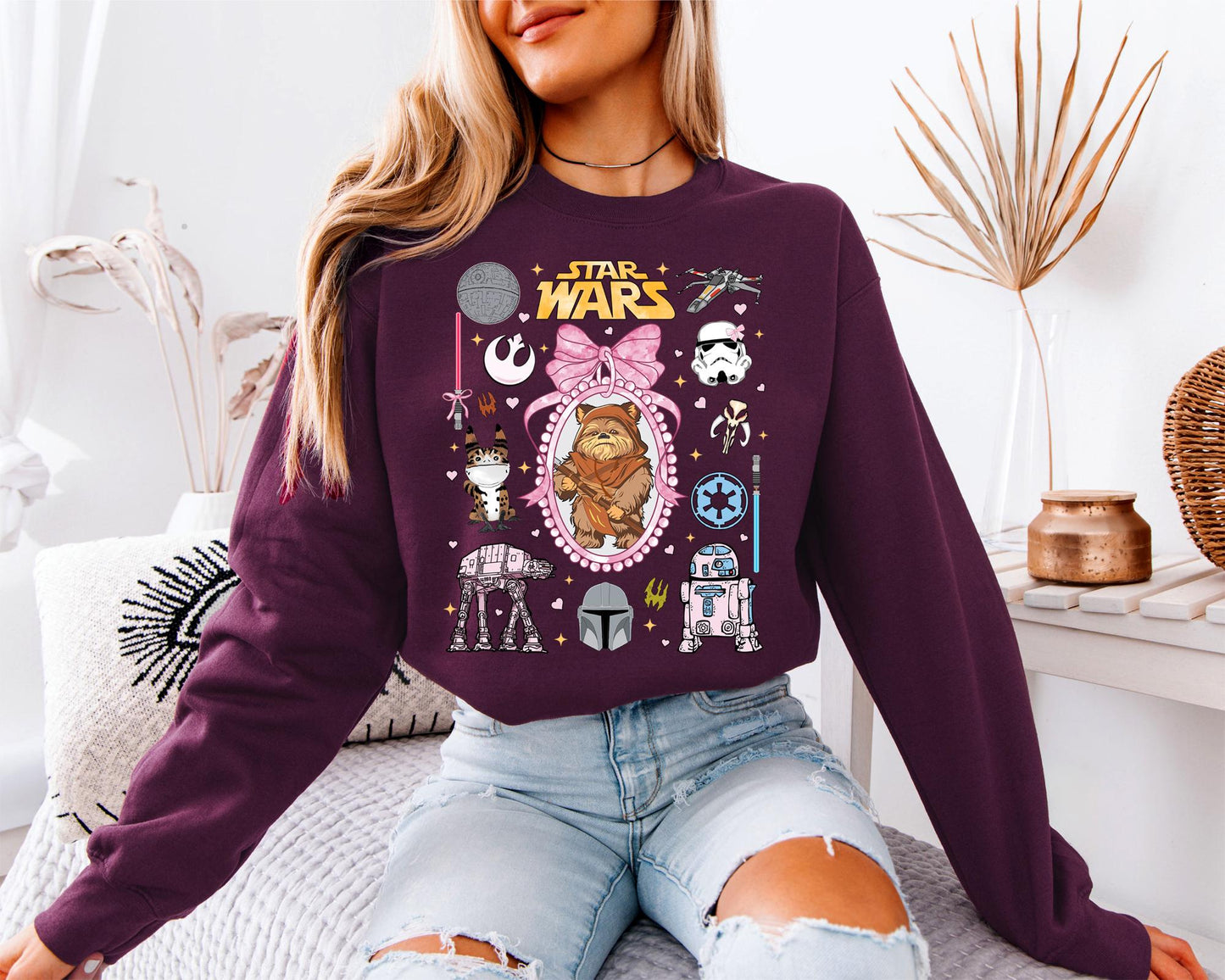 Star Wars Coquette Bow Locket Shirt, Galaxy'S Edge T-Shirt, Star Wars Hoodie, Disney Girls Trip Sweater, Disneyland Star Wars Shirt