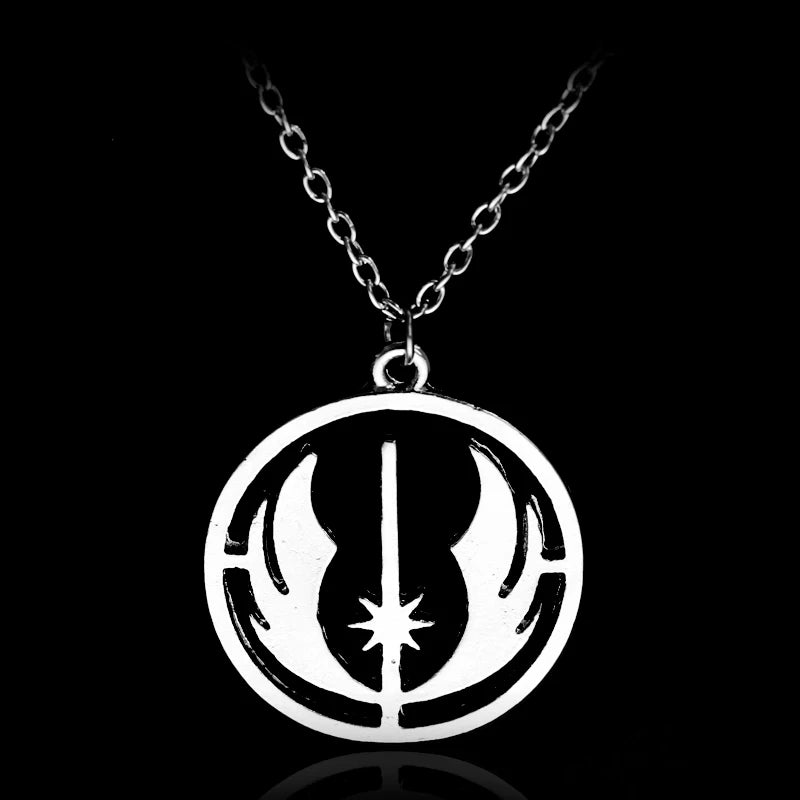 Stainless Steel Necklaces Jedi Order Symbol Logo Pendant Chain Star Wars Gothic Necklace for Women Jewelry Hip Hop Man Gifts