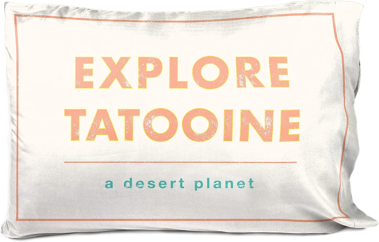 Star Wars Tatooine 1 Single Reversible Pillowcase - Double-Sided Kids Super Soft Bedding (Official Star Wars Product)
