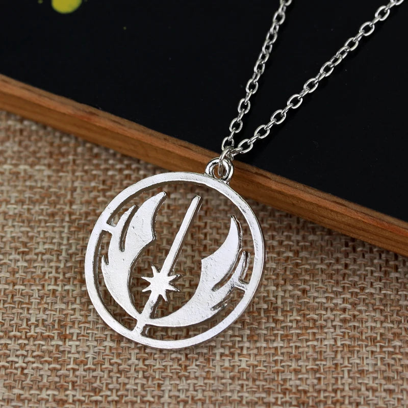 Stainless Steel Necklaces Jedi Order Symbol Logo Pendant Chain Star Wars Gothic Necklace for Women Jewelry Hip Hop Man Gifts