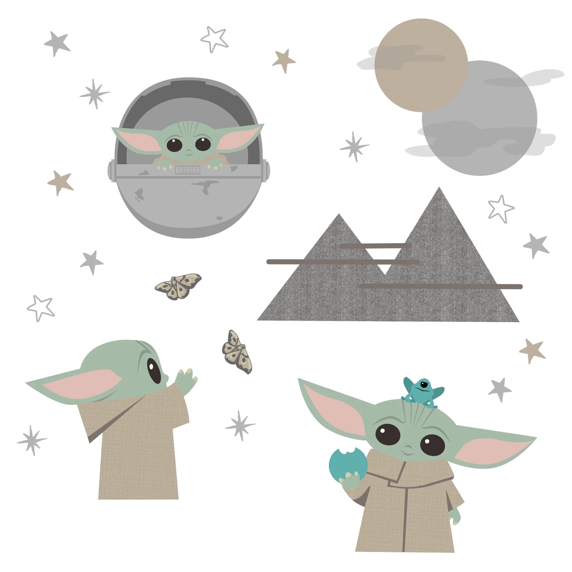 Star Wars the Mandalorian the Child/Baby Yoda Wall Decals
