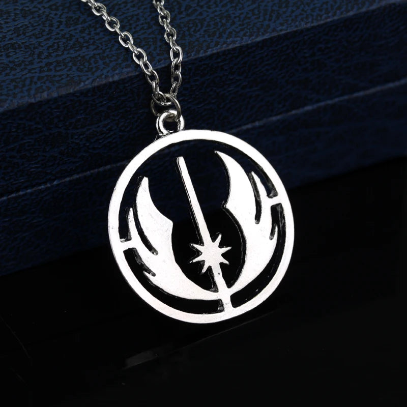 Stainless Steel Necklaces Jedi Order Symbol Logo Pendant Chain Star Wars Gothic Necklace for Women Jewelry Hip Hop Man Gifts
