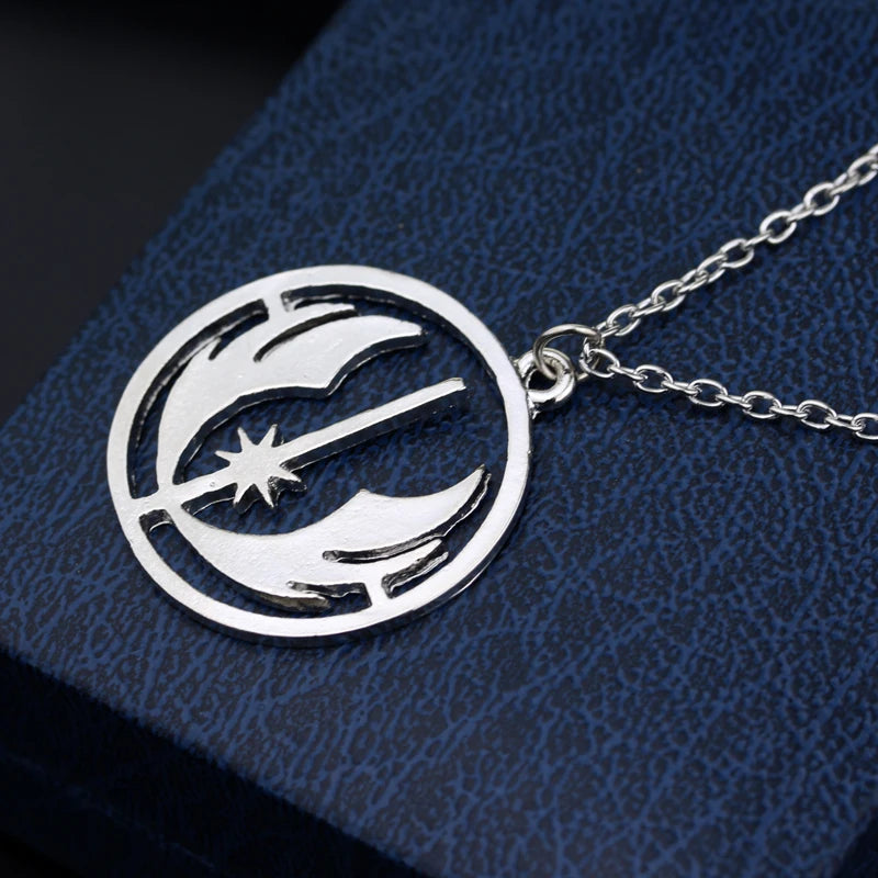 Stainless Steel Necklaces Jedi Order Symbol Logo Pendant Chain Star Wars Gothic Necklace for Women Jewelry Hip Hop Man Gifts